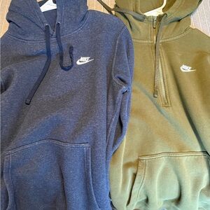 Nike Men's Dual-Tone Hoodies in Navy and Olive